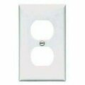 Eaton Wiring Devices Standard Size Duplex Receptacle Wallplate, Ivory, Power Outlet, Nylon, 1, Standard 5132V